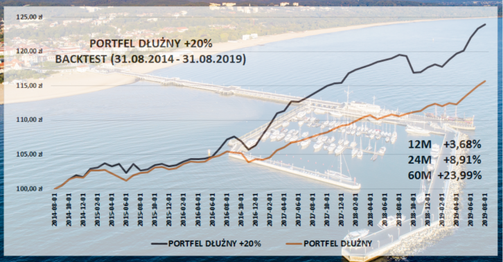 Portfel dłużny +20%