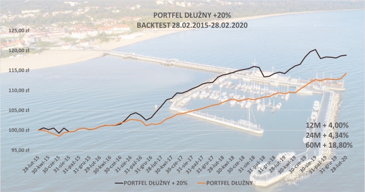 Portfel dłużny +20%